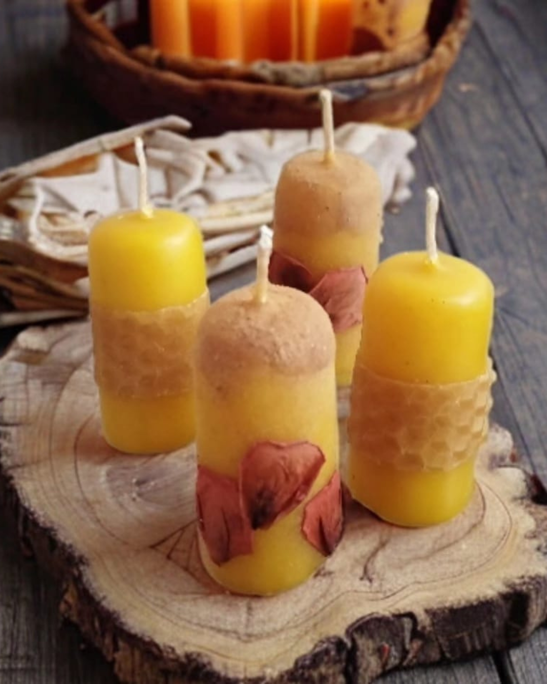 Velas 100% en cera de abejas
